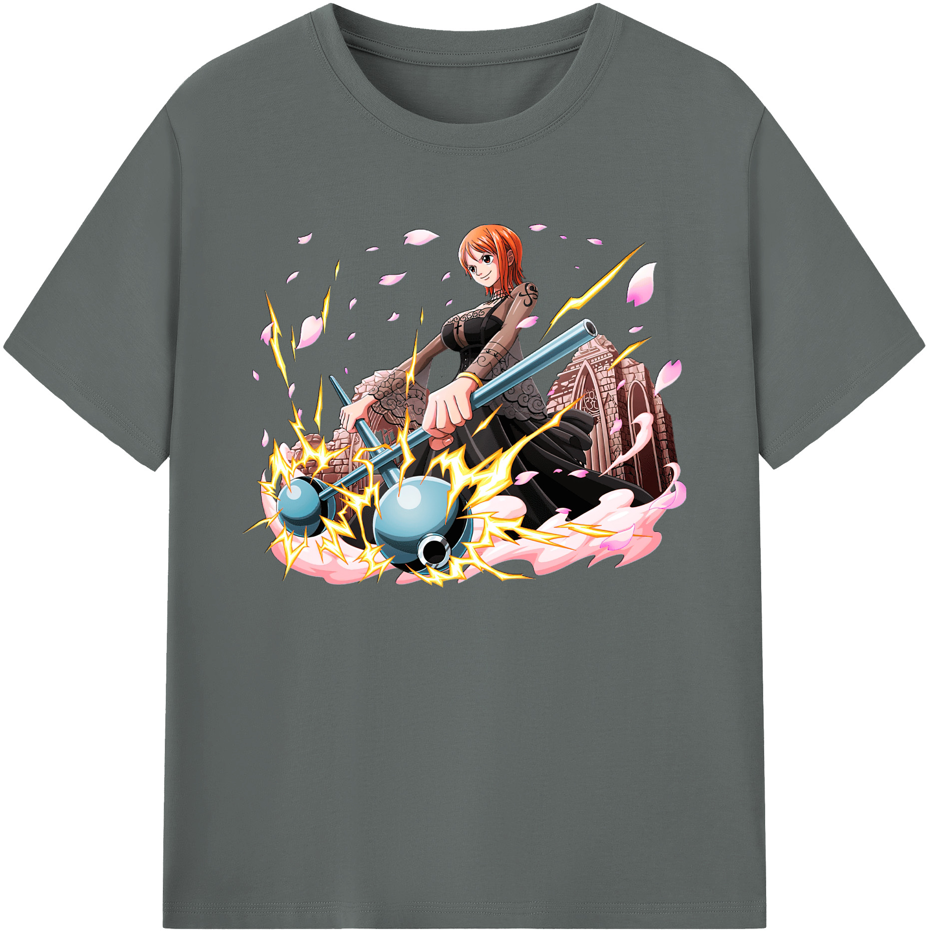 （画像用） ワンピース ナミ ONE PIECE Nami 綿100％ メンズ半袖Tシャツ｜肌触りやわらか＆通気性